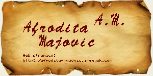Afrodita Majović vizit kartica